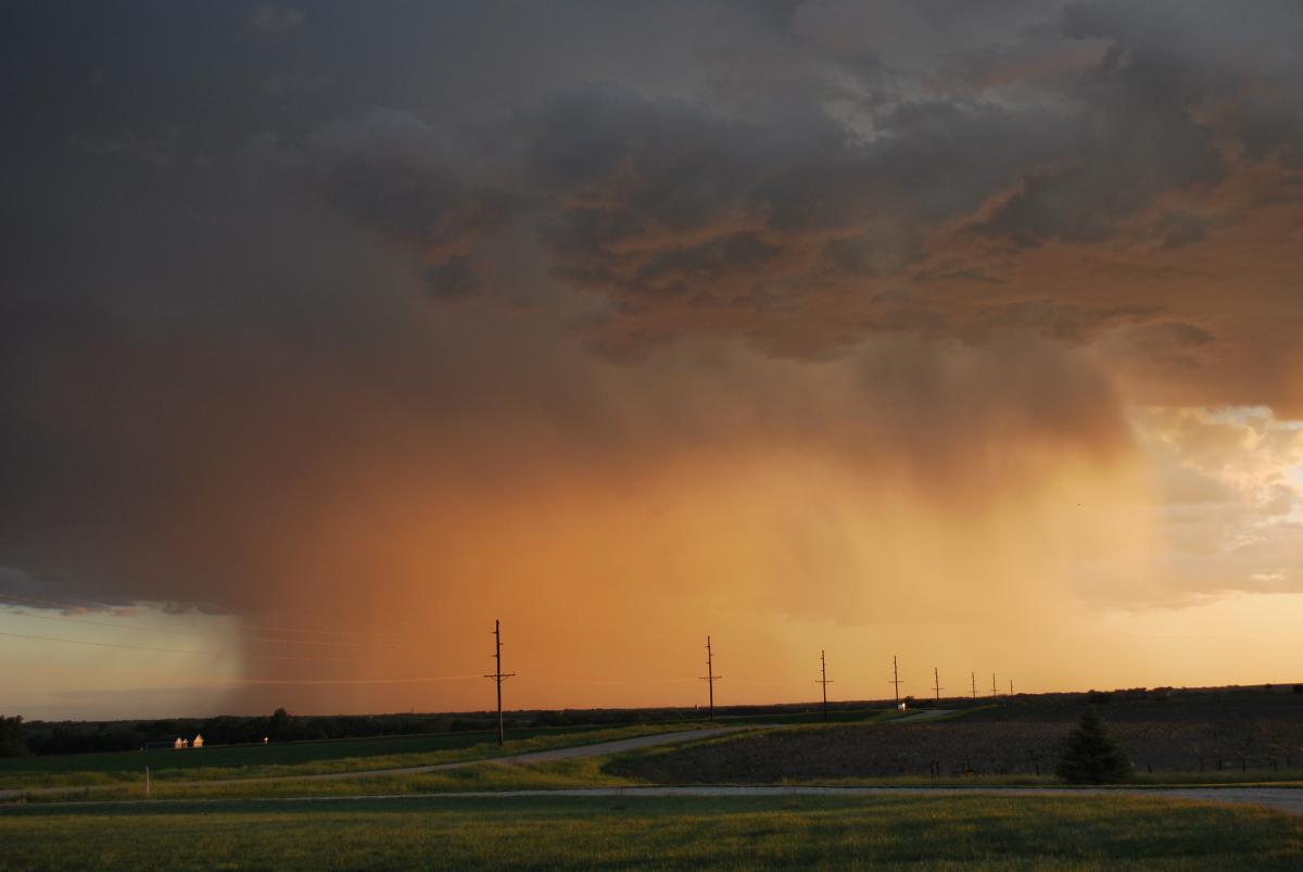 Rain wrapped clouds