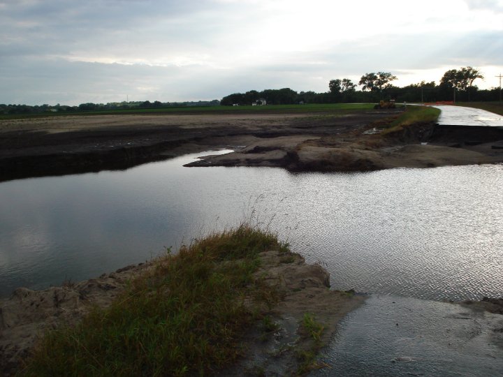 Flooding over county road