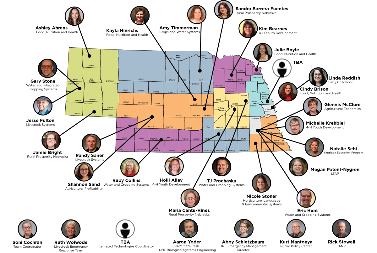 Nebraska EDEN Team Map - November 2024