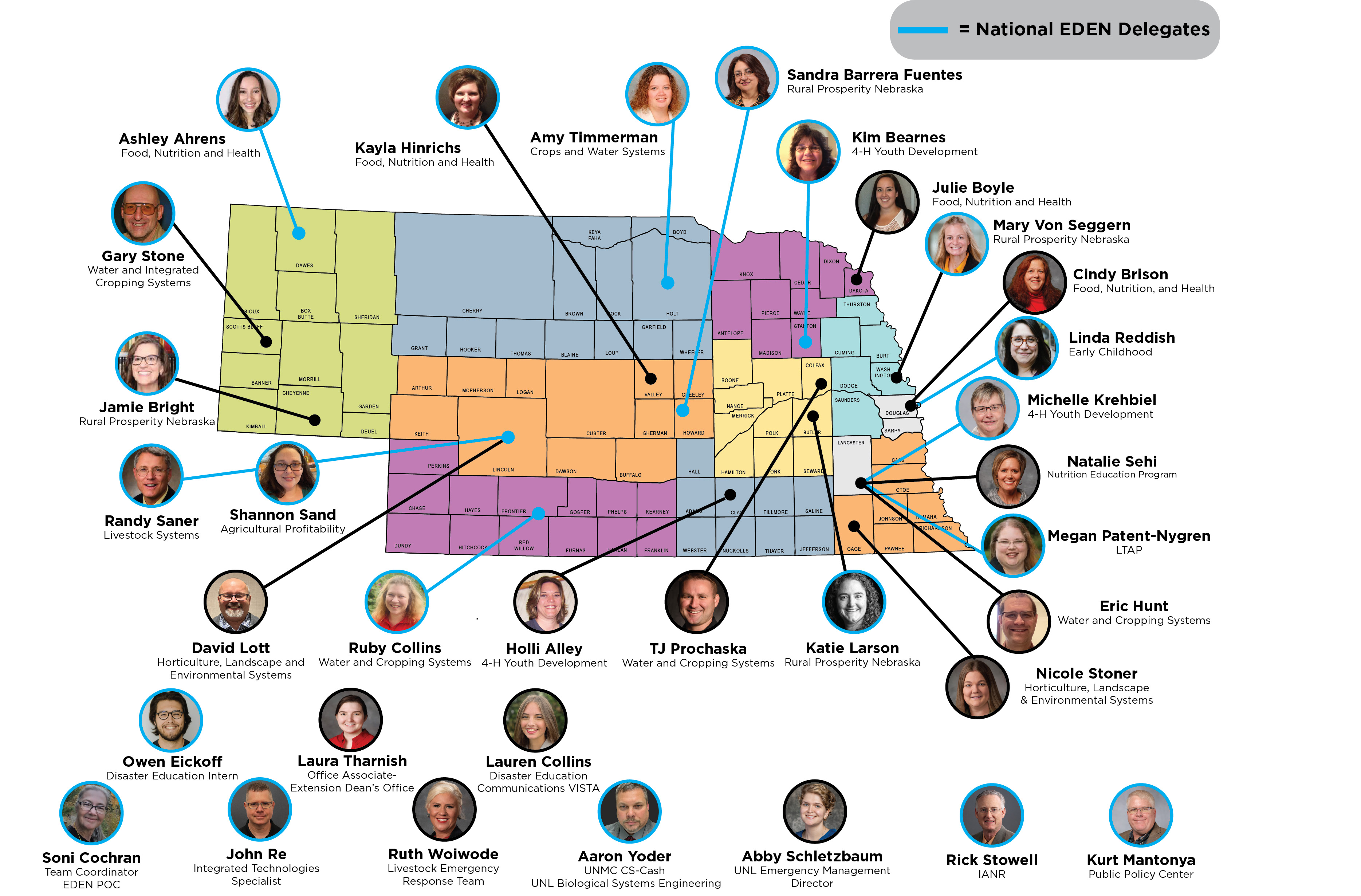 Nebraska EDEN Team Map May 21 2025