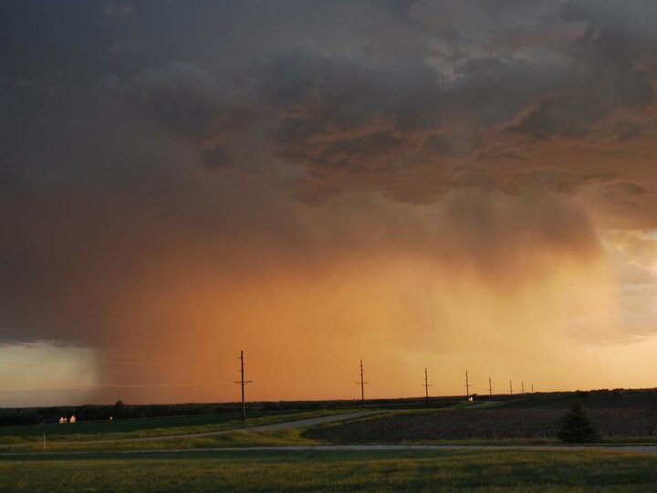 Rain wrapped clouds